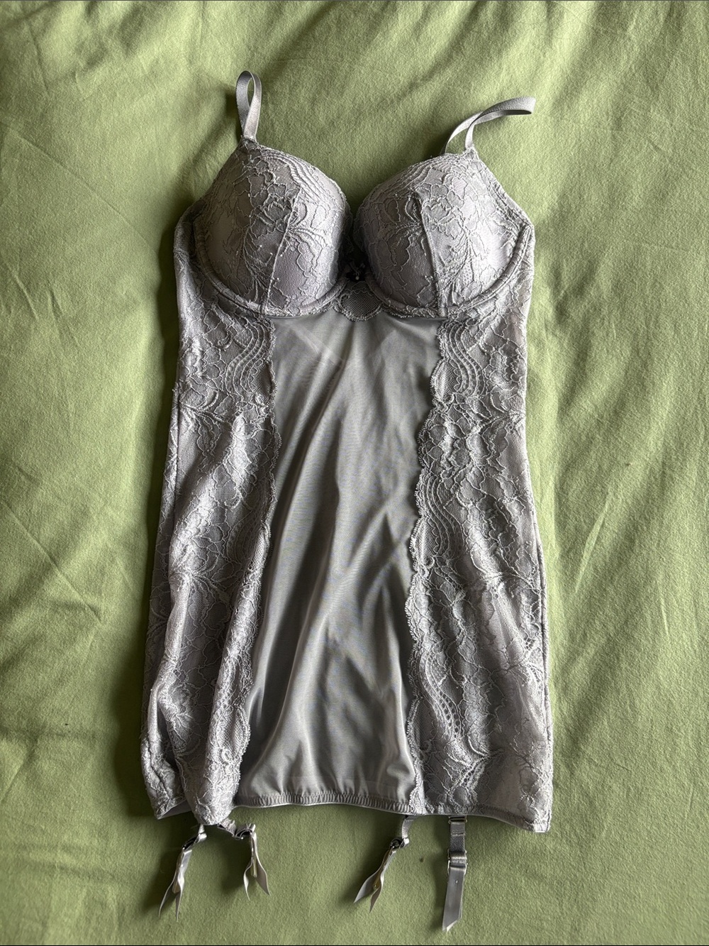 Victoria’s Secret light purple Lace Garter Chemise Slip